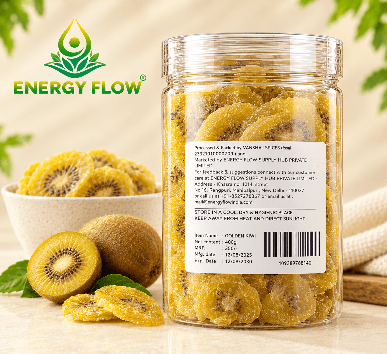 Dried Golden Kiwi Slices
